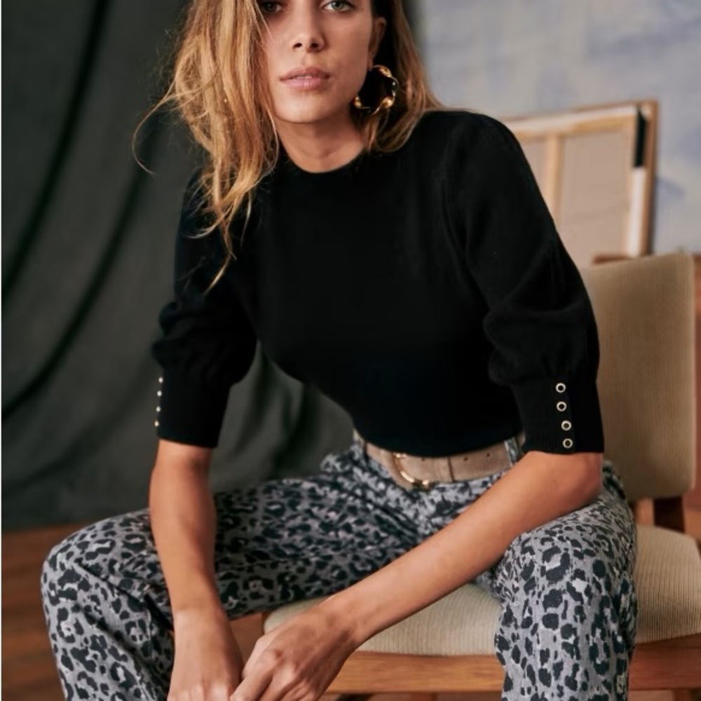 Sezane Black Sweater